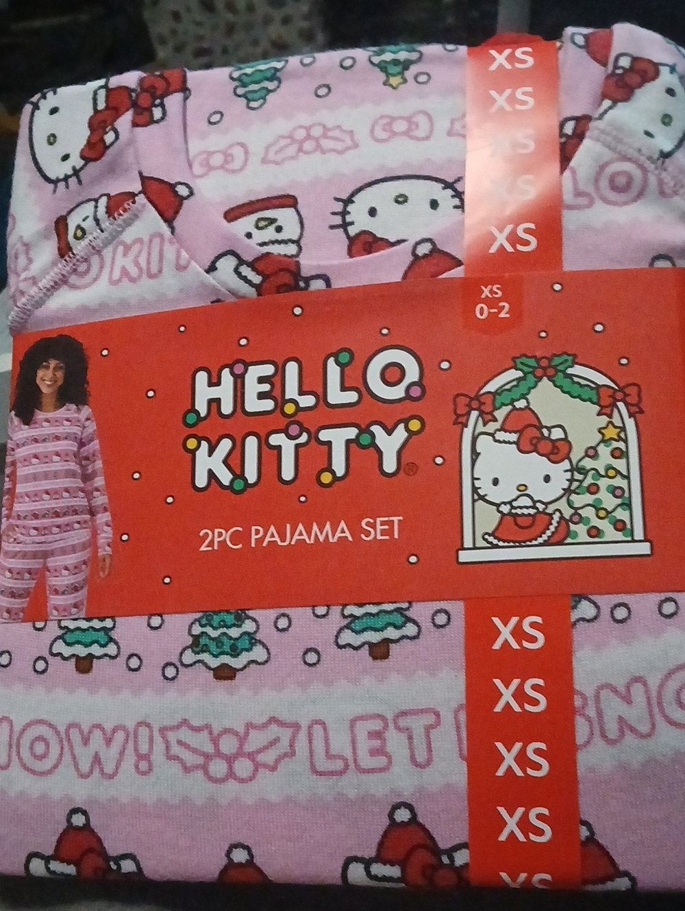 Hello Kitty Pink Holiday 2-Piece Pajama Set